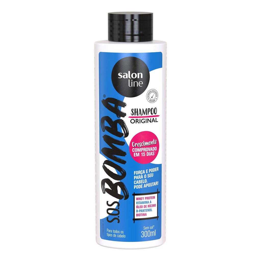 988262 shampoo original 300ml sos bomba loja da salon line